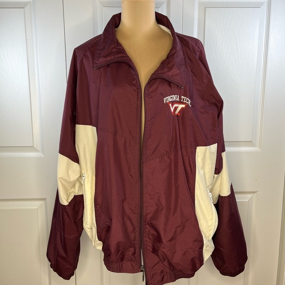 Holloway Other - Vintage Holloway Man’s Burgundy and Cream Virginia Tech Jacket